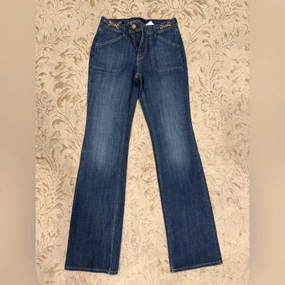 White House Black Market Dark Blue Flare Jeans